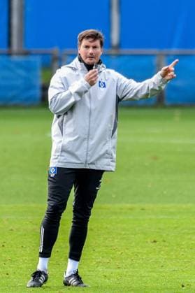 Coach Merlin Polzin HSV Germany , Hamburg , Volksparkstadion , Training ground soccer , 1 Bundesliga , Training of Hamburger SV