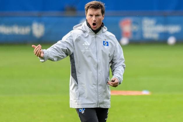 Coach Merlin Polzin HSV Germany , Hamburg , Volksparkstadion , Training ground soccer , 1 Bundesliga , Training of Hamburger SV