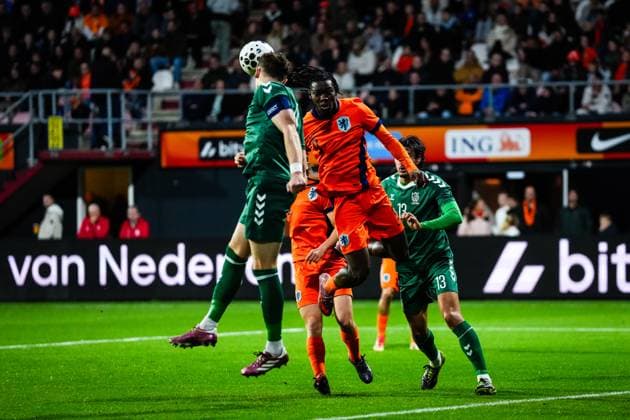 International friendlies: The Netherlands U21, U 21 v Lithuania U21 Emmen - Don-Angelo Konadu of The Netherlands U21 during the a friendly match. The match is set between The Netherlands U21 and Lithuania U21 at De Oude Meerdijk on 14 October 2025 in Emmen, The Netherlands. (VK Sportphoto Yannick Verhoeven) Copyright: xYannickxVerhoevenx
