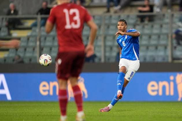 ItalyÕs Cher Ndour during the qualifying round for the 2027 UEFA European Under-21 Championship between Italy and Armenia (Group E - Day 5) at the ÒGiovanni ZiniÓ Stadium in Cremona, Italy - October 14, 2025. - Soccer  Copyright: xFabioxFerrari LaPressex