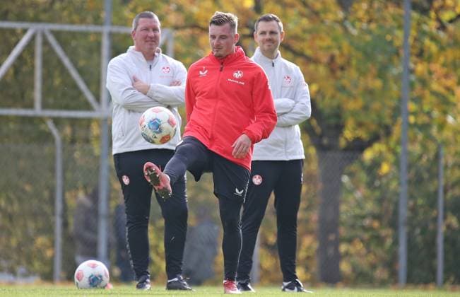 14 10 2025, xmohx, Soccer 2 Bundesliga, 1 FC Kaiserslautern Training v l Marlon Ritter Kaiserslautern DFL DFB REGULATIONS PROHIBIT ANY USE OF PHOTOGRAPHS as IMAGE SEQUENCES and or QUASI VIDEO Kaiserslautern