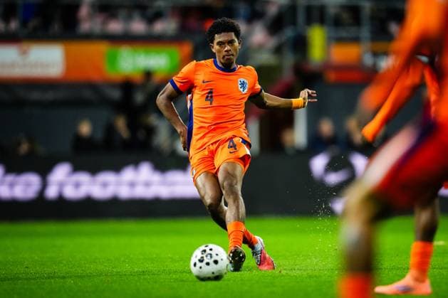 International friendlies: The Netherlands U21, U 21 v Lithuania U21 Emmen - Jozhua Vertrouwd of The Netherlands U21 during the a friendly match. The match is set between The Netherlands U21 and Lithuania U21 at De Oude Meerdijk on 14 October 2025 in Emmen, The Netherlands. (VK Sportphoto Yannick Verhoeven) Copyright: xYannickxVerhoevenx