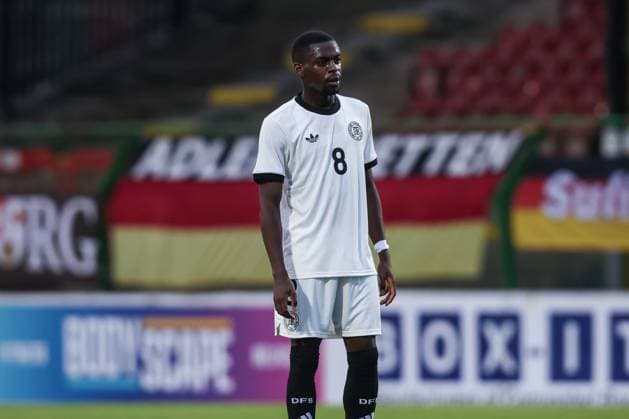 Sport, Football, U21 European Championship Qualification Group F 5 Matchday Northern Ireland U21 Germany U21 14 10 2025, The Oval Noel Aseko Germany, 8 Belfast The Oval Northern Ireland