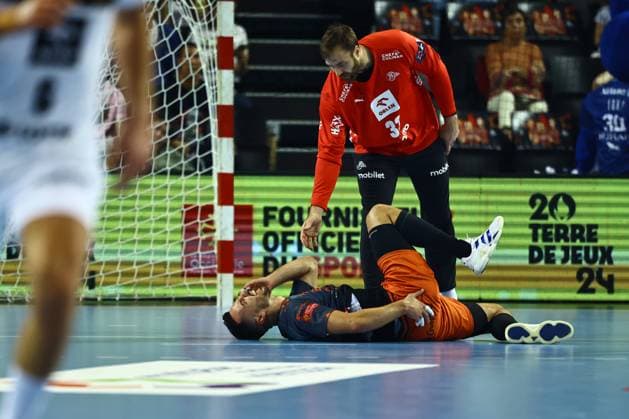 HANDBALL : Montpellier HB vs. THW Kiel - EHF - 14 10 2025 Zvonimir SRNA of Montpellier lors du match Montpellier HB vs. THW Kiel de la compÃ tition EHF a l™Arena Sud de France, le 14 octobre 2025. MontpellierFrance  Copyright: xValentinaxClaretx