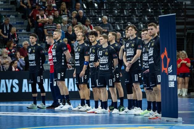 SG Flensburg Handewitt vs St Raphael, 14 10 2025 teamSG Flensburg Handewitt before the game FLENSBURG, GERMANY OCTOBER 14 during the EHF European League match between SG Flensburg Handewitt vs St Raphael at GP JOULE Arena, on matchday 1 of the Group Matches Group A on October 14, 2025 in Flensburg, Germany Copyright: xBEAUTIFULxSPORTS MarioxM.xKobergx