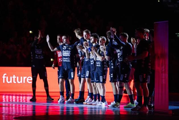 SG Flensburg Handewitt vs St Raphael, 14 10 2025 teamSG Flensburg Handewitt before the game FLENSBURG, GERMANY OCTOBER 14 during the EHF European League match between SG Flensburg Handewitt vs St Raphael at GP JOULE Arena, on matchday 1 of the Group Matches Group A on October 14, 2025 in Flensburg, Germany Copyright: xBEAUTIFULxSPORTS MarioxM.xKobergx