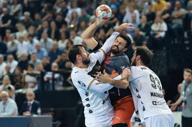 HANDBALL : Montpellier HB vs. THW Kiel - EHF - 14 10 2025 Agustin CASADO MARCELO of Montpellier lors du match Montpellier HB vs. THW Kiel de la compÃ tition EHF a l™Arena Sud de France, le 14 octobre 2025. MontpellierFrance  Copyright: xValentinaxClaretx