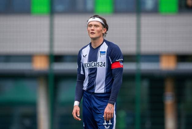 Fussball, Herren, Saison 2025 26, Testspiel, VfL Wolfsburg - Hertha BSC, Fabian Reese (Hertha BSC), 08.10. 2025, *** Soccer, Men, Season 2025 26, Test match, VfL Wolfsburg Hertha BSC, Fabian Reese Hertha BSC , 08 10 2025, Copyright: xSebastianxRäppold MatthiasxKochx