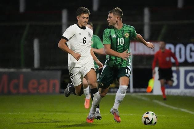 Jamie Donley Northern Ireland, Northern Ireland, 10 v Tom Bischof Germany U21, 6 Belfast 14 10 2025 Northern Ireland v Germany U21, European Championship Qualifiers, The Oval