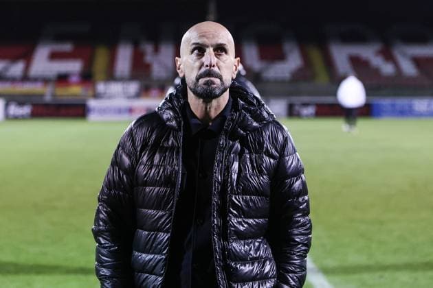 Sport, Football, U21 European Championship Qualification Group F 5 Matchday Northern Ireland U21 Germany U21 14 10 2025, The Oval Antonio Di Salvo Coach, Germany Belfast The Oval Northern Ireland