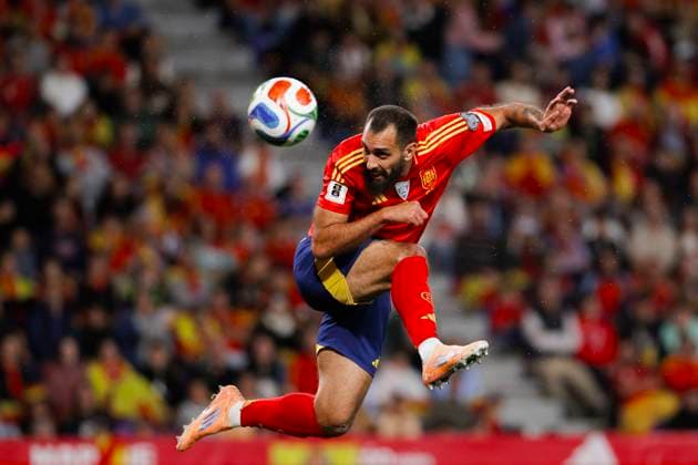 FIFA World Cup, WM, Weltmeisterschaft, Fussball 2026 qualifier - Spain vs Bulgaria VALLADOLID, SPAIN - October 14:Borja Iglesias of Spain in action during the FIFA World Cup 2026 qualifier match between Spain and Bulgaria at Jose Zorrilla Stadium. (Photo by Guille Martinez f22photo) Valladolid Jose Zorrilla Stadium Spain Copyright: xGuillermoxMartinezx
