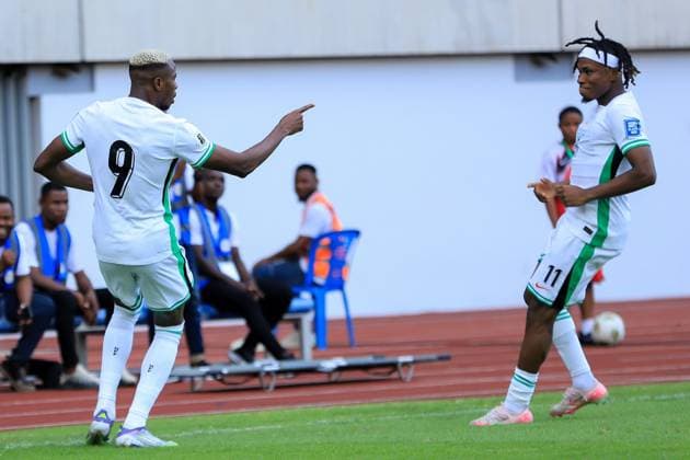 UYO, NIGERIA - OCTOBER 14: Victor Osimhen of Nigeria during the 2026 FIFA World Cup, WM, Weltmeisterschaft, Fussball qualifier match between Super Eagles of Nigeria and Benin Republic at Godwill Akpabio Stadium on October 14, 2025 in Uyo, Nigeria. Photo by Nsidibe Akpan Copyright: xx