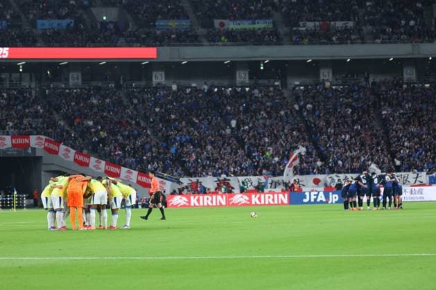 (L-R) Brazil team group, Mannschaftsbild, Totale (BRA), Japan team group (JPN), OCTOBER 14, 2025 - Football Soccer : KIRIN Challenge Cup 2025 match between Japan - Brazil at Tokyo Stadium in Tokyo, Japan. Noxthirdxpartyxsales  aflo_306939328