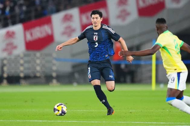 Shogo Taniguchi (JPN), OCTOBER 14, 2025 - Football Soccer : KIRIN Challenge Cup 2025 match between Japan 3-2 Brazil at the Tokyo Stadium in Tokyo, Japan. Noxthirdxpartyxsales  aflo_306948174