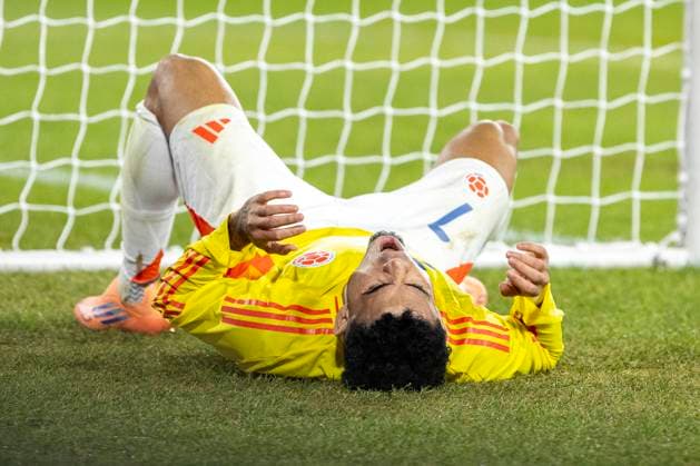 Luis Díaz of Colombia reacts during a friendly match between Colombia and Canada at Red Bull Arena in New Jersey, United States, 14 October 2025. International Friendly, Länderspiel, Nationalmannschaft Colombia vs Canada !ACHTUNG: NUR REDAKTIONELLE NUTZUNG!  Copyright: xÁngelxColmenaresx AMDEP6474 20251015-55018225420_1