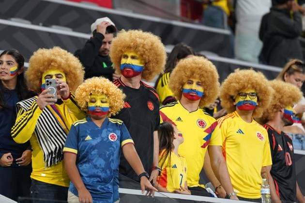 Canada v Colombia - International Friendly, Länderspiel, Nationalmannschaft Match Colombian fans during the International Friendly match between Canada and Colombia at Sports Illustrated Stadium on October 14, 2025 in Harrison, Nueva Jersey. (Photo by Leonardo Ramirez Eyepix Group) Copyright: xLeonardoxRamirezx xEyepixxGroupx LR-14102025-05164