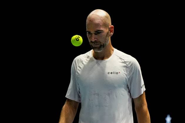 UTS Hong Kong 2025 Day 2 French tennis player Adrian Mannarino during a match at UTS Hong Kong on October 15, 2025 in Hong Kong. (Photo by Vernon Yuen Nexpher Images)