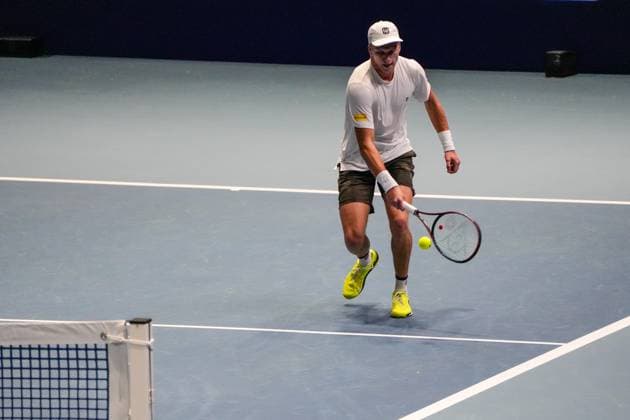 UTS Hong Kong 2025 Day 2 American Tennis Player Jenson Brooksby during a match at UTS Hong Kong on October 15, 2025 in Hong Kong. (Photo by Vernon Yuen Nexpher Images)