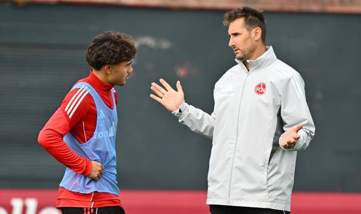 15 10 2025 Soccer 2 Soccer Bundesliga Season 2025 2026 1 FC Nürnberg Nuernberg FCN Club Training Sportfoto Zink xwoxzix Justin von der Hitz 27, 1 FC Nürnberg FCN Miroslav Miro Klose Trainer 1 FC Nürnberg FCN