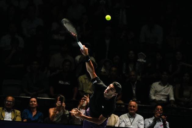 UTS Hong Kong 2025 Day 2 Argentine Tennis Player Francisco Cerundolo during a match at UTS Hong Kong on October 15, 2025 in Hong Kong. (Photo by Vernon Yuen Nexpher Images)