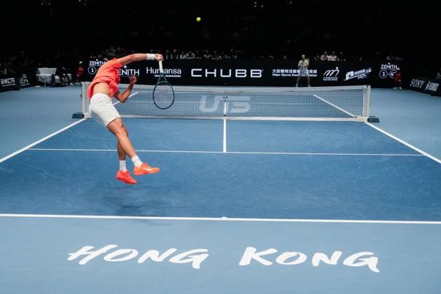 UTS Hong Kong 2025 Day 2 Hong Kong Tennis Player Coleman Wong during a match at UTS Hong Kong on October 15, 2025 in Hong Kong. (Photo by Vernon Yuen Nexpher Images)