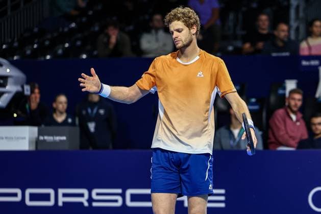 German Yannick Hanfmann pictured during the European Open ATP, Tennis Herren tennis tournament in Brussels, on Wednesday 15 October 2025. This year s edition of the tournament is taking place from 12 to 19 October 2025. DAVIDxPINTENS  x136881160x
