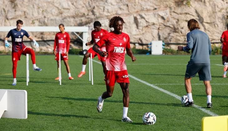 La Turbie, France October 14, 2025 AS Monaco Football Club team training Session at the Headquarter with Mohammed Salisu Mandoga Media Germany AS Monaco Football Club team training at the Headquarter