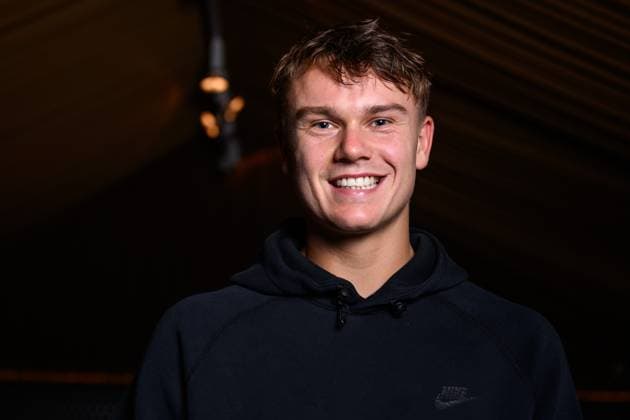 251015 Holger Rune of Denmark poses for a portrait during day 5 of the ATP 250 Nordic Open on October 15, 2025 in Stockholm Photo Jesper Zerman BILDBYRAN kod JZ JZ0628 tennis nordic open day 5 bbeng  Copyright: JESPERxZERMAN BB251015JZ005