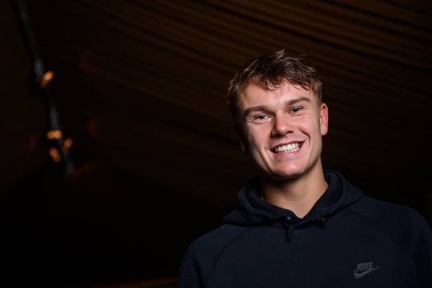251015 Holger Rune of Denmark poses for a portrait during day 5 of the ATP 250 Nordic Open on October 15, 2025 in Stockholm Photo Jesper Zerman BILDBYRAN kod JZ JZ0628 tennis nordic open day 5 bbeng  Copyright: JESPERxZERMAN BB251015JZ009
