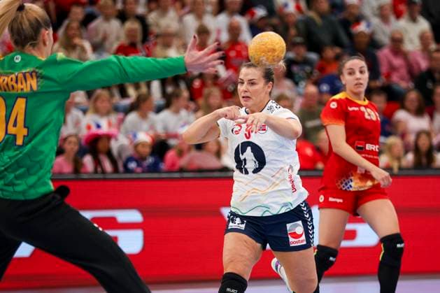 Handball, EHF EURO Cup Norway Romania Larvik 20251015 Norway s Nora Mork during the handball match in the EHF EURO Cup between Norway and Romania in Jotron Arena Photo Trond R Teigen NTB Larvik Norway EDITORIAL USE ONLY RESTRICTED USE FOR BETTING COMPANIES  Copyright: xTrondxR.xTeigenx xNTBx