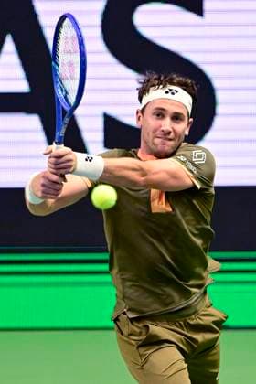 STOCKHOLM, SWEDEN 20251015 Casper Ruud, Norway, in his match against Marin Cilic, Croatia, during the BNP Paribas Nordic Open tennis tournament at the Royal Swedish Tennis Hall STOCKHOLM SWEDEN x10030x  Copyright: xJonasxEkströmer TTx TENNIS NORDIC OPEN