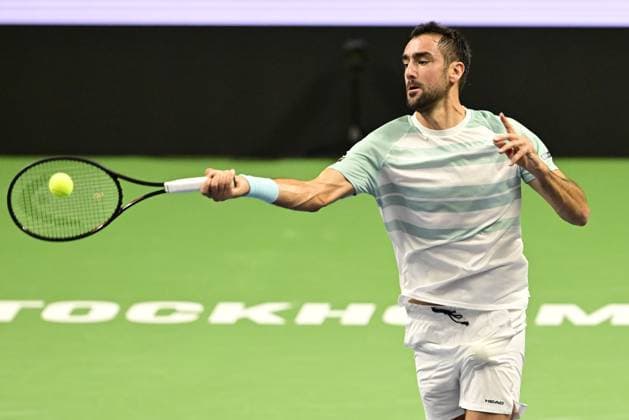 STOCKHOLM, SWEDEN 20251015 Marin Cilic, Croatia, in his match against Casper Ruud, Norway, during the BNP Paribas Nordic Open tennis tournament at the Royal Swedish Tennis Hall STOCKHOLM SWEDEN x10030x  Copyright: xJonasxEkströmer TTx TENNIS NORDIC OPEN