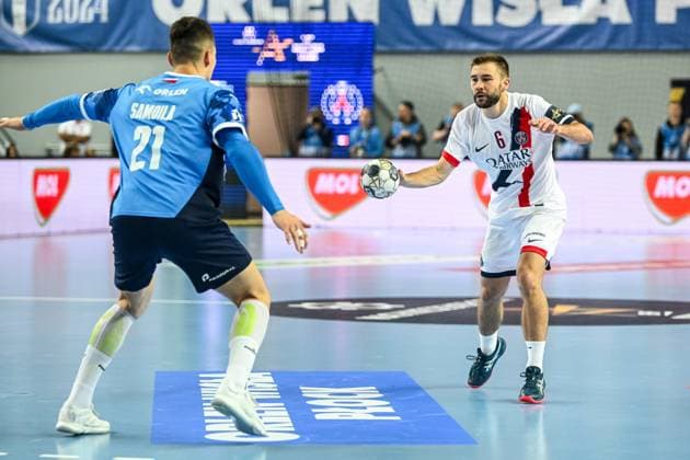 PLOCK 15.10.2025 MECZ 5. KOLEJKA LIGA MISTRZOW PILKA RECZNA MEZCZYZN SEZON 2025 2026 ORLEN WISLA PLOCK - PSG --- MENS HALDBALL EHF CHAMPIONS LEAGUE SEASON 2025 2026 MATCH: SPR WISLA PLOCK - PARIS SAINT-GERMAIN LUC SEINS FOT. JACEK PRONDZYNSKI FOTOPYK NEWSPIX.PL --- newspix.pl 