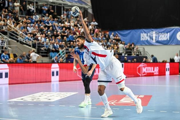 PLOCK 15.10.2025 MECZ 5. KOLEJKA LIGA MISTRZOW PILKA RECZNA MEZCZYZN SEZON 2025 2026 ORLEN WISLA PLOCK - PSG --- MENS HALDBALL EHF CHAMPIONS LEAGUE SEASON 2025 2026 MATCH: SPR WISLA PLOCK - PARIS SAINT-GERMAIN YAHIA KHALED FATHY OMAR FOT. JACEK PRONDZYNSKI FOTOPYK NEWSPIX.PL --- newspix.pl 