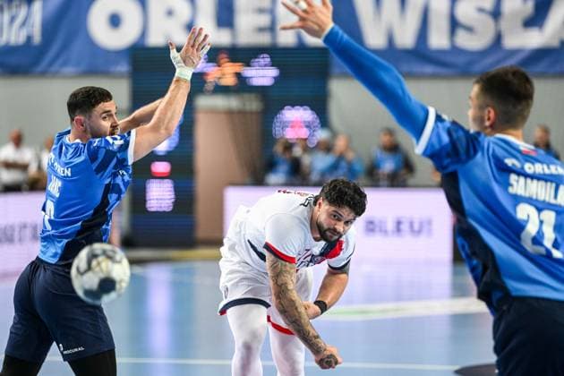 PLOCK 15.10.2025 MECZ 5. KOLEJKA LIGA MISTRZOW PILKA RECZNA MEZCZYZN SEZON 2025 2026 ORLEN WISLA PLOCK - PSG --- MENS HALDBALL EHF CHAMPIONS LEAGUE SEASON 2025 2026 MATCH: SPR WISLA PLOCK - PARIS SAINT-GERMAIN MITJA JANC ELOHIM PRANDI FOT. JACEK PRONDZYNSKI FOTOPYK NEWSPIX.PL --- newspix.pl 