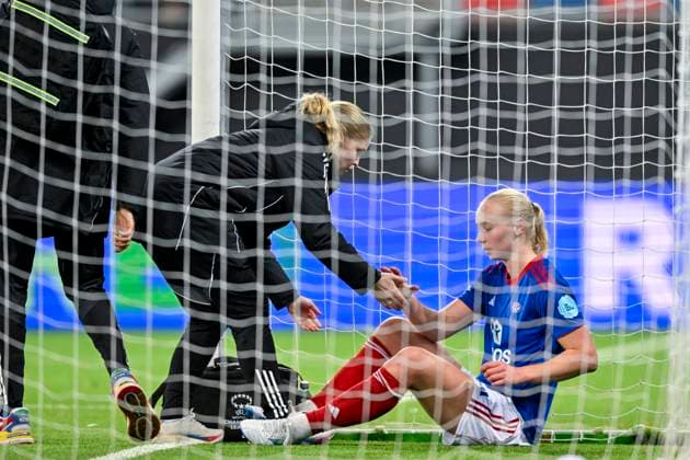 Football Women s Champions League, 2nd round Valerenga Wolfsburg Oslo 20251015 Valerenga s Sara Horte after her 1 1 goal during the Champions League football match between Valerenga and Wolfsburg at Intility Arena Photo Annika Byrde NTB Oslo Norway EDITORIAL USE ONLY RESTRICTED USE FOR BETTING COMPANIES  Copyright: xAnnikaxByrdex xNTBx