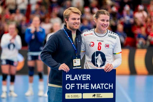 Handball, EHF EURO Cup Norway Romania Larvik 20251015 Norway s Maren Nyland Aardahl was named the best player of the field during the handball match in the EHF EURO Cup between Norway and Romania in Jotron Arena Photo taken on behalf of the Norwegian Handball Association Photo Fredrik Varfjell NTB Larvik Norway EDITORIAL USE ONLY RESTRICTED USE FOR BETTING COMPANIES  Copyright: xFredrikxVarfjellx xNTBx