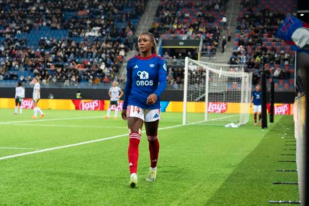 Football Women s Champions League, 2nd round Valerenga Wolfsburg Oslo 20251015 Valerenga s Mawa Sesay during the Champions League football match between Valerenga and Wolfsburg at Intility Arena Photo Annika Byrde NTB Oslo Norway EDITORIAL USE ONLY RESTRICTED USE FOR BETTING COMPANIES  Copyright: xAnnikaxByrdex xNTBx