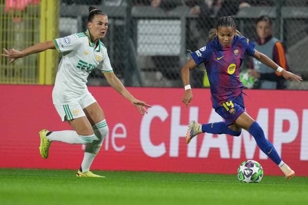 FC Barcellona s Vicky Lopez during the Uefa Women™s Champions League soccer match between Roma and Fc Barcellona at the Rome s Tre Fontane stadium, Italy - Wednesday October 15, 2025 - Soccer ( Photo by Alfredo Falcone LaPresse )  Copyright: xAlfredoxFalcone LaPressex