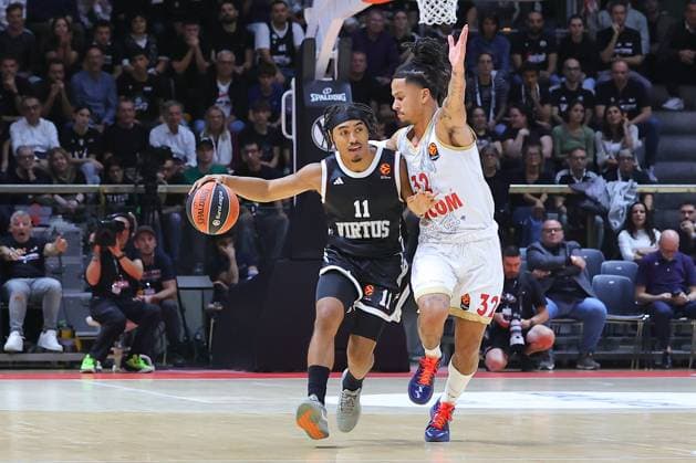 11 Brandon TAYLOR Virtus Olidata Match Virtus - AS Monaco 15-10-2025 32 MATTEO STRAZEL AS Monaco Match Virtus - AS Monaco 15-10-2025 during Virtus Bologna vs AS Monaco, Basketball Euroleague match in Bologna, Italy, October 15 2025  Copyright: xValentinoxOrsini IPAxSportx xipa-agency.netx xx IPA_66613991 IPA_Agency_IPA66613991
