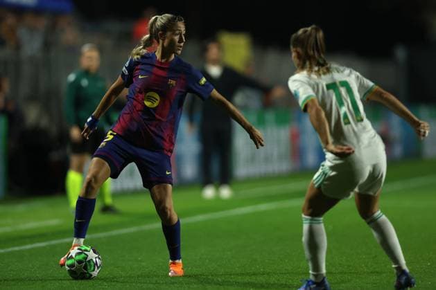 CALCIO - Champions League Women - AS Roma vs FC Barcelona, Barca Rme, Italy October 15, 2025: Laia Aleixandri of Barcellona seen in action during the 2025 26 UEFA Women s Champions League - Matchday 2 - between AS Roma vs FC Barcellona at Tre Fontane Stadium in Rome Rome Italy  Copyright: xIPAxSport ABACAx