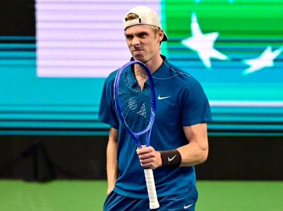 STOCKHOLM, SWEDEN 20251015 Denis Shapovalov, Canada, in his match against Leo Borg, Norway, during the BNP Paribas Nordic Open tennis tournament at the Royal Swedish Tennis Hall STOCKHOLM SWEDEN x10030x  Copyright: xJonasxEkströmer TTx TENNIS NORDIC OPEN