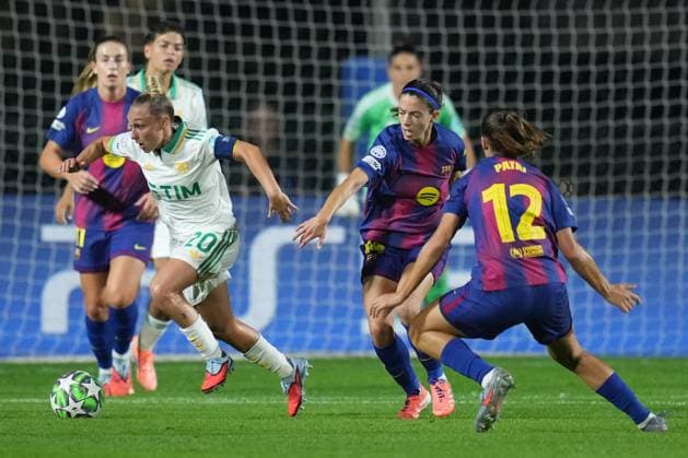 AS Roma s Giada Greggi during the Uefa Women™s Champions League soccer match between Roma and Fc Barcellona at the Rome s Tre Fontane stadium, Italy - Wednesday October 15, 2025 - Soccer ( Photo by Alfredo Falcone LaPresse )  Copyright: xAlfredoxFalcone LaPressex