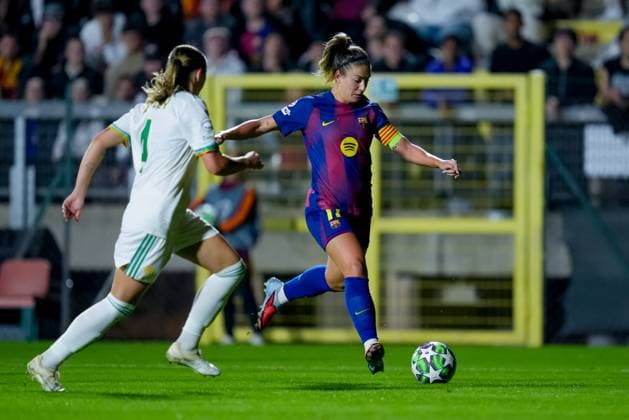 AS Roma v FC Barcelona, Barca - UEFA Champions League Women 2025-26 Alexia Putellas of FC Barcelona in action during the UEFA Champions League Women MD2 match between AS Roma and FC Barcelona at Stadio Tre Fontane on October 15, 2025 in Rome, Italy. Rome Stadio Olimpico Lazio Italy Copyright: xGiuseppexMaffiax 251015_UCLW_Roma-Barcelona_3081