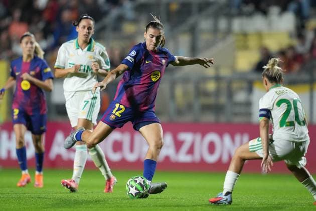 FC Barcellona s Patri Guijarro during the Uefa Women™s Champions League soccer match between Roma and Fc Barcellona at the Rome s Tre Fontane stadium, Italy - Wednesday October 15, 2025 - Soccer ( Photo by Alfredo Falcone LaPresse )  Copyright: xAlfredoxFalcone LaPressex