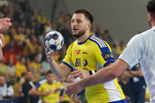 Kielce 15.10.2025 Mecz 5. kolejka Liga Mistrzow piÅ‚ka rÄ™czna mÄ™Å¼czyzn sezon 2025 2026 Men s Handball EHF Champions League season 2025 2026 match: Industria Kielce - HBC Nantes nz. Aleks Vlah Fot. Stanislaw Klepka Arena Akcji NEWSPIX.PL --- newspix.pl 