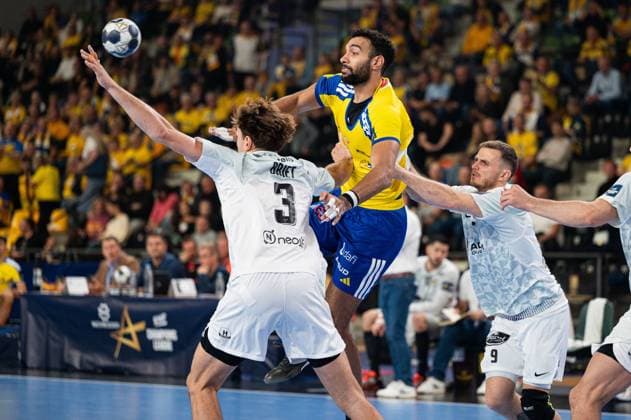 KIELCE 15.10.2025 MECZ 5. KOLEJKA LIGA MISTRZOW PILKA RECZNA MEZCZYZN SEZON 2025 2026 --- MENS HALDBALL EHF CHAMPIONS LEAGUE SEASON 2025 2026 MATCH: INDUSTRIA KIELCE - HBC NANTES HASSAN KADDAH FOT. MICHAL TRZPIS 400MM.PL NEWSPIX.PL --- newspix.pl 