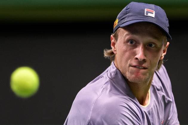 251015 Leo Borg of Sweden competes in a men s singles tennis match during day 5 of the ATP 250 Nordic Open on October 15, 2025 in Stockholm Photo Jesper Zerman BILDBYRAN kod JZ JZ0628 tennis nordic open day 5 bbeng  Copyright: JESPERxZERMAN BB251015JZ067