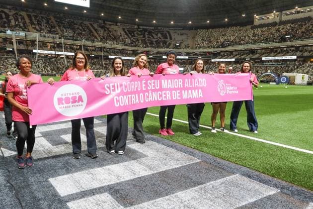 Chuva em São Paulo SaO PAULO, SP - 15.10.2025: CHUVA EM SaO PAULO - Breast Cancer Campaign. Match between AtlÃ tico Mineiro x Cruzeiro for the 28th round of the 2025 Brazilian Championship, at Arena MRV in Belo Horizonte, this Wednesday night (15). (Photo: Allan Calisto Fotoarena) x2824784x  AllanxCalisto