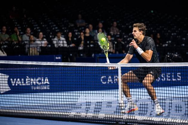 Petr Nouza pictured in action during the European Open ATP, Tennis Herren tennis tournament in Brussels, on Thursday 16 October 2025. This year s edition of the tournament is taking place from 12 to 19 October 2025. JASPERxJACOBS  x136959819x